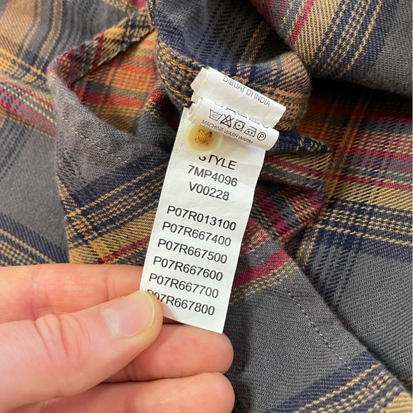 LUCKY BRAND Mens Shirt Large Snap Long-Sleeve Saturday Stretch Western Plaid - Picture 9 of 16